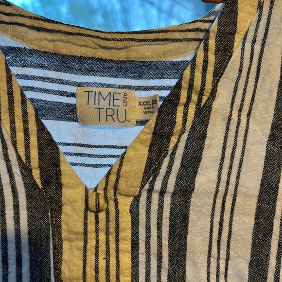 COPY - Time and Tru Striped Dress - Chambray and White XXXL 3X - Picture 5 of 5